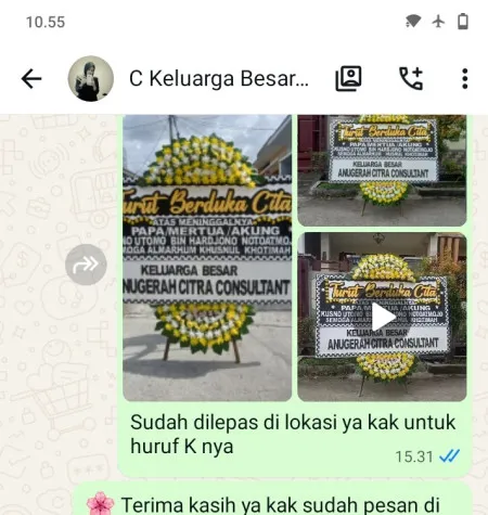 Pengiriman Papan Bunga Duka Limo Depok